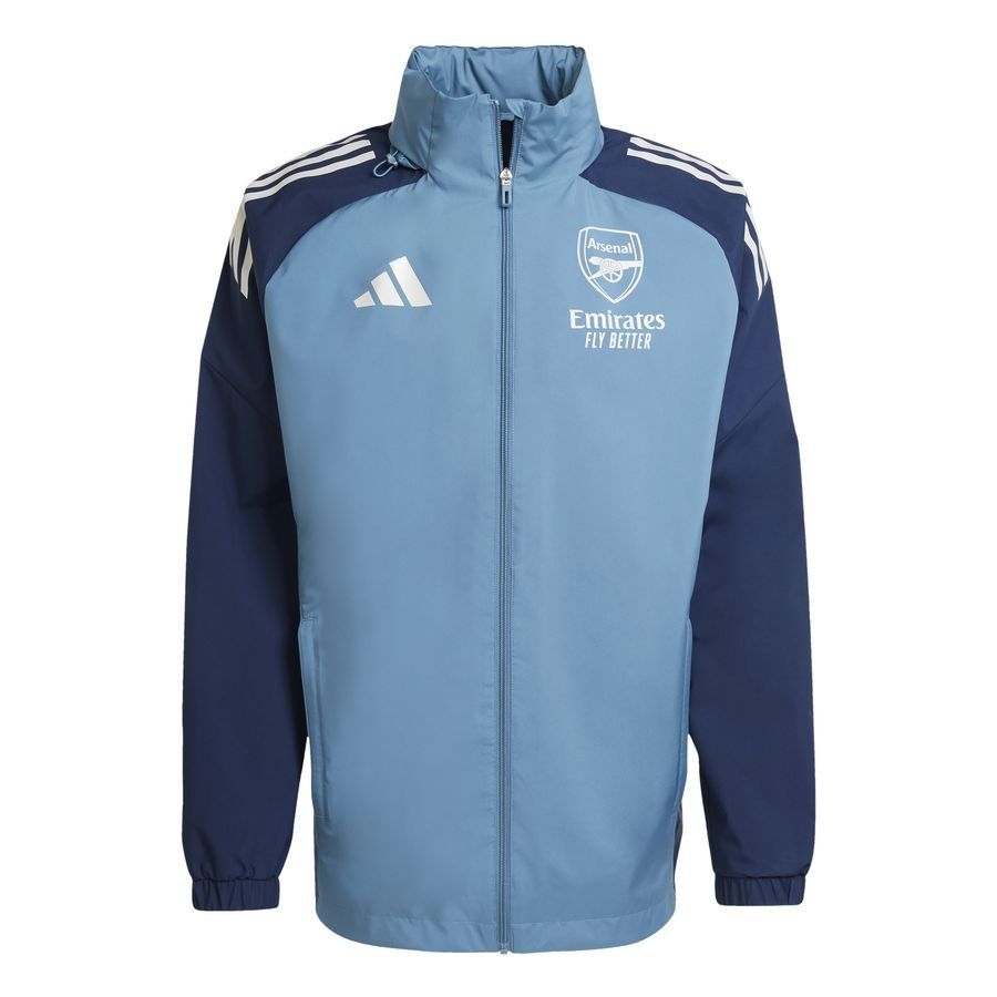 Arsenal Jacket All Weather Tiro 25 - Blackened Blue - Men's-SoccerKits Hub | Buy Soccer Jerseys Online